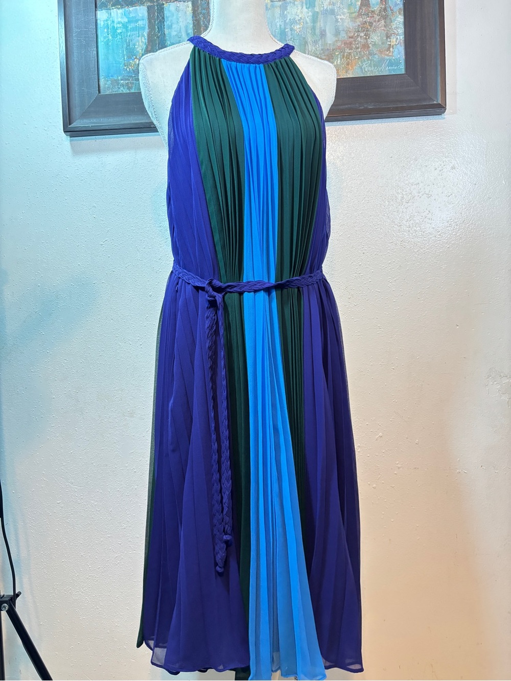 White House Black Market Purple Halter Dress